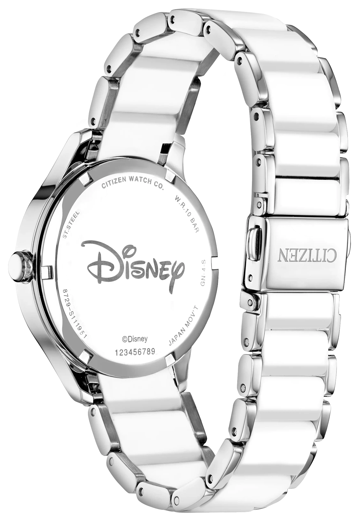 Minnie Mouse Silver-Tone Dial Stainless Steel & Silicone Bracelet